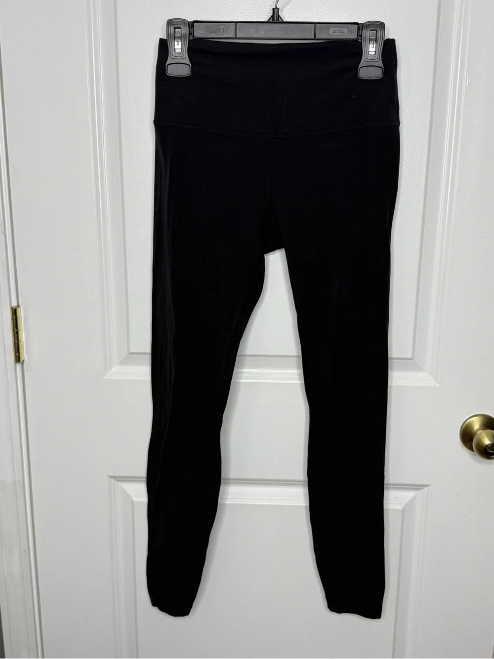 Lululemon Sz 8 Black High-Rise Cotton Blend Tights 29” L | EUC